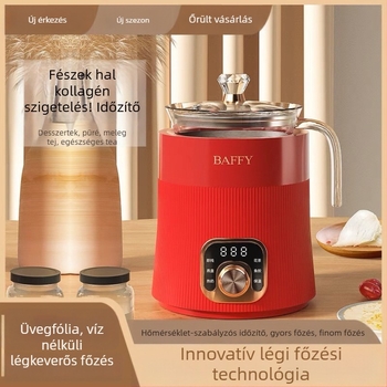 BAFFY ME8881 Egészségügyi főzőedény, 300 ml, 220V, 100W, külső és belső rész boroszilikát üveg