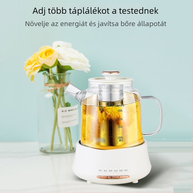 APJ-202 egészség teáskanna, 1200 ml, 220V, 600W, boroszilikát üveg