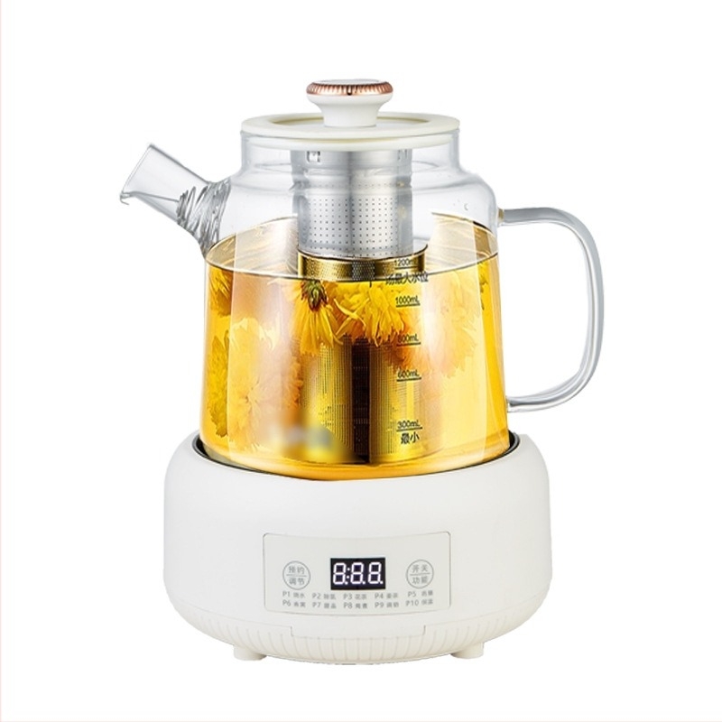 APJ-202 egészség teáskanna, 1200 ml, 220V, 600W, boroszilikát üveg