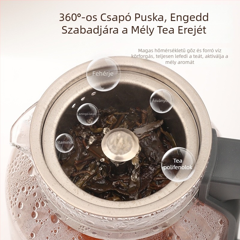 Royalstar tiszta titán teakeverő készülék teavíz szétválasztással, 1 L kapacitás, 220 V, 500–1000 W