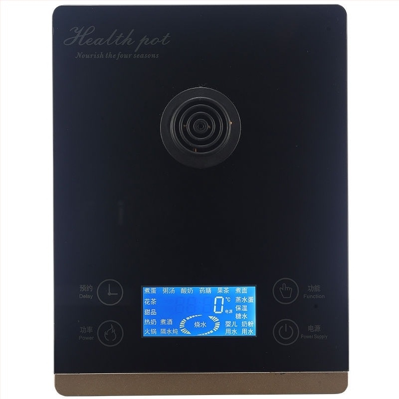 Multifunkcionális üvegbázis egészségtea kannához, változó frekvenciájú szigeteléssel, időzített üzem, automatikus kikapcsolás, 220V, 500-1000W