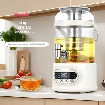 Egészség teáskanna magas szilárdságú boroszilíkat üvegből, kapacitás 2–3 L, 800 W, 220 V, érintéses vezérlés elektronikus termosztáttal (Model Cuko-k24)