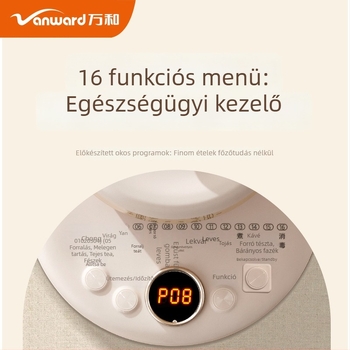 Health Pot teáskészülék állandó hőmérsékletű vezérléssel, 1 L vagy kevesebb kapacitás, 220 V, 300–350 W, belső kerámia tartály, folyadék-tágulási termosztát