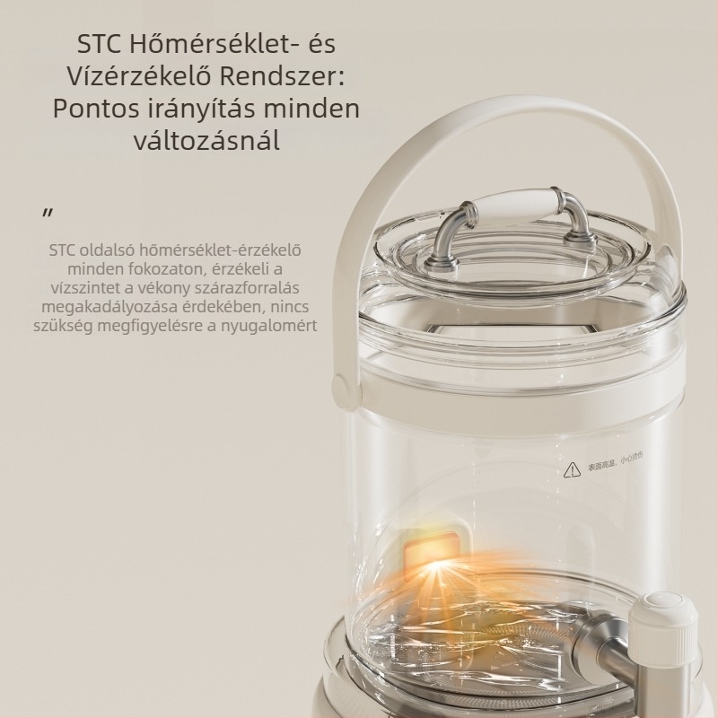 Yidepu automata üveg teáskanna, szétválasztható kivitel csap, 1000W, 220V, érintéses vezérlés, digitális termosztát, modell JW-B28-T