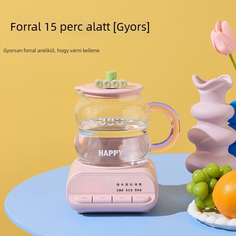 Health Pot, boroszilikát üveg test, 1 L, 220V, 500–1000W, Modell F2