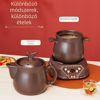 Kerámiás főzetkészítő fazék, 2L/2.5L/3L, 220V, 300-700W, Mikroprocesszoros vezérlés