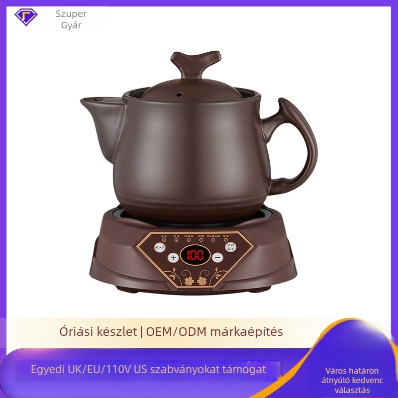 Kerámiás főzetkészítő fazék, 2L/2.5L/3L, 220V, 300-700W, Mikroprocesszoros vezérlés