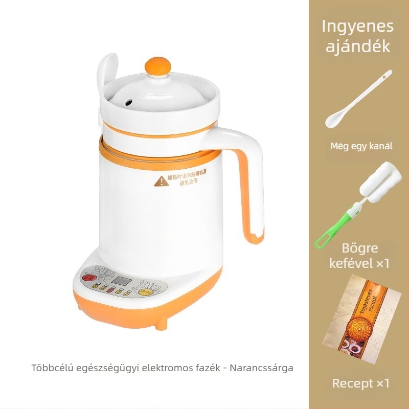 Mini irodai zabkása pohár elektromos fűtéssel, teljesen automata, multifunkcionális melegen tartó termosz