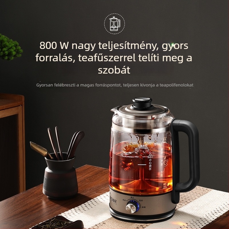 2,0 L Golden Goji teáskészítő, magas hőmérsékletű gőzpermettel fekete- és fehér teához – egészséges teáskanna