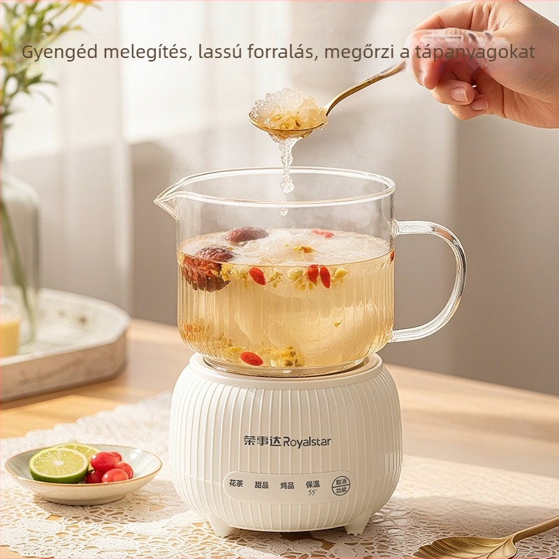 Royalstar üveg tea-kancsó egészséges tea készítéséhez, állandó hőmérséklettel, multifunkcionális elektromos teáskanna otthonra és irodába, virágtea-készítő, mini