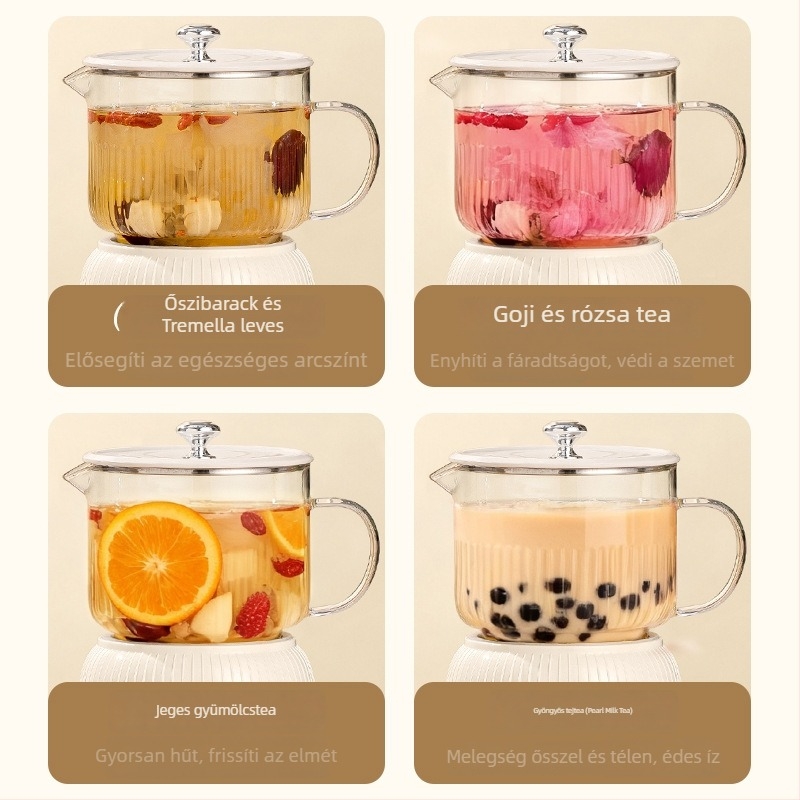 Royalstar üveg tea-kancsó egészséges tea készítéséhez, állandó hőmérséklettel, multifunkcionális elektromos teáskanna otthonra és irodába, virágtea-készítő, mini