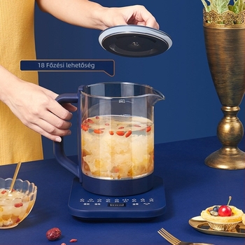 Többfunkciós egészség teáskanna otthoni és irodai használatra, üvegből készült test, XM-Y16, 1–1,5 L, 220 V, 800 W