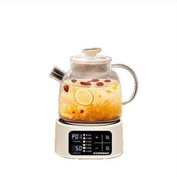 Levehető egészség teáskanna üvegtesttel, 1,5 L, 220 V, 500 W, mikroprocesszoros vezérlés és növényi decoct funkció