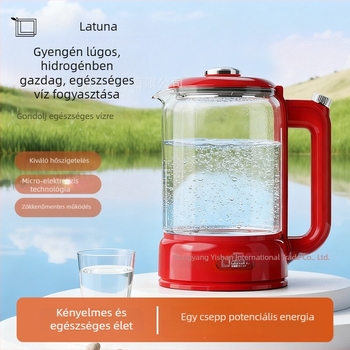 LATUNA Jhr-sh1801 otthoni teáskanna magas boroszilikát üvegből, 1.5-2 L, 220 V, 500-1000 W, állandó hőmérséklet