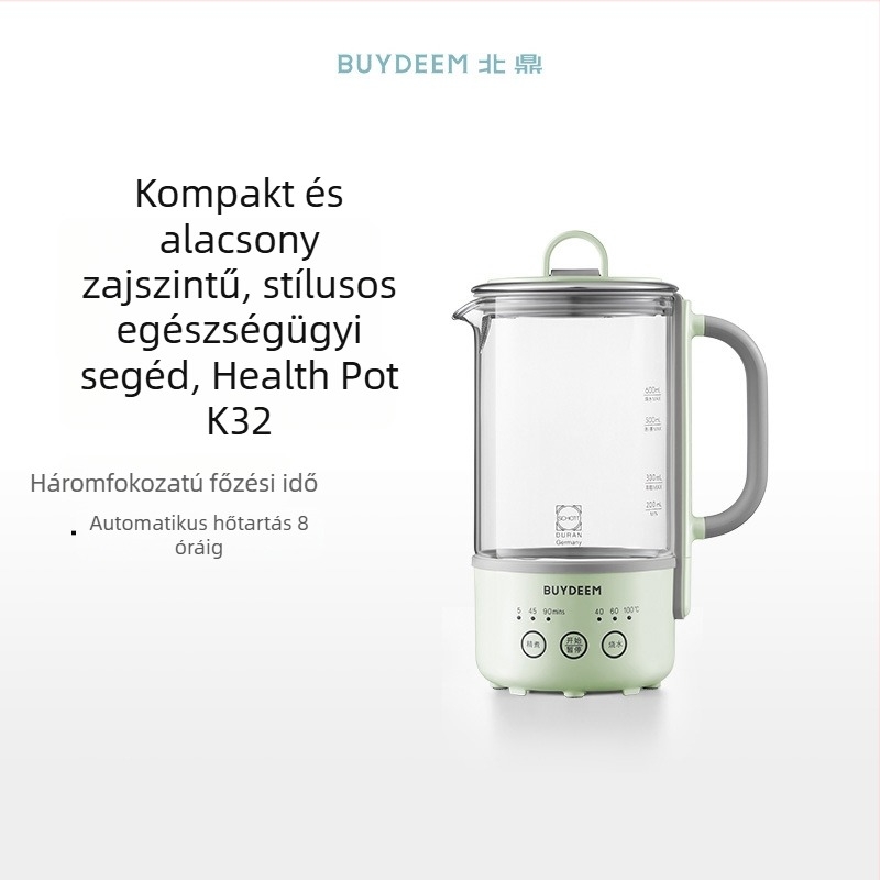 Beiding K32 Egészségtea kanna, üvegből készült testtel, 1L, 220V, 400W