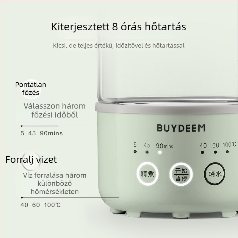 Beiding K32 Egészségtea kanna, üvegből készült testtel, 1L, 220V, 400W