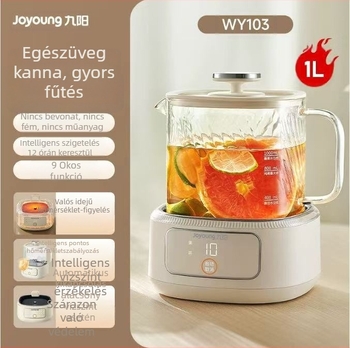 Joyoung Wy103 Üvegből készült egészséges teafőző, 1 L kapacitás, 220 V, 500–1000 W, elektronikus termosztát