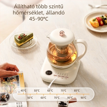 Egészség teáskanna üveg testtel, 0,8 L, 800 W, 220 V, modell GC-674