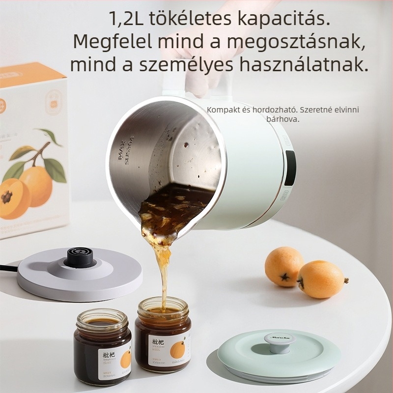 Elektromos teáskanna F01, 1,2 L kapacitás, 500 W, 110 V, rozsdamentes acél test, érintéses vezérlés