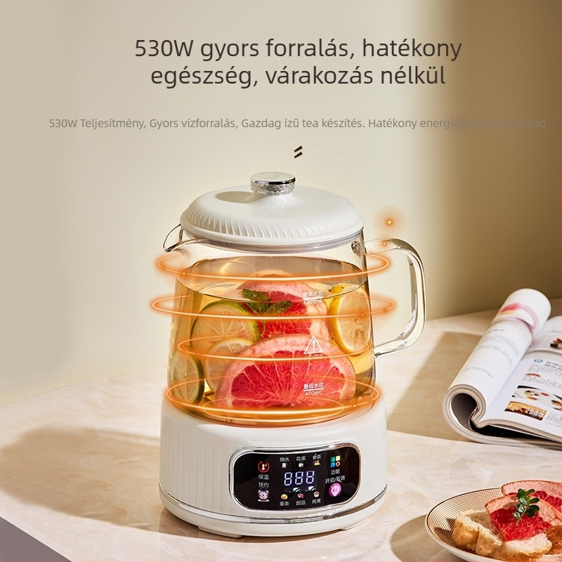 Üvegből készült Egészséges Teáskanna XT-K718 | 1–1,5 L | Magas boroszilikát üveg | 500W | 220V