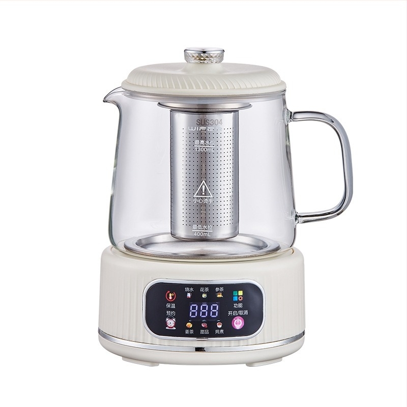 Üvegből készült Egészséges Teáskanna XT-K718 | 1–1,5 L | Magas boroszilikát üveg | 500W | 220V