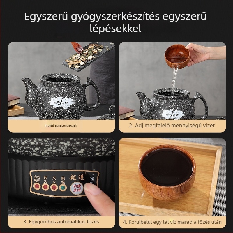 Elektronikus decoction pot a hagyományos kínai gyógyászat számára, kerámiatest, 2–3 L, FMD-25 modell, 220 V, 300–350 W