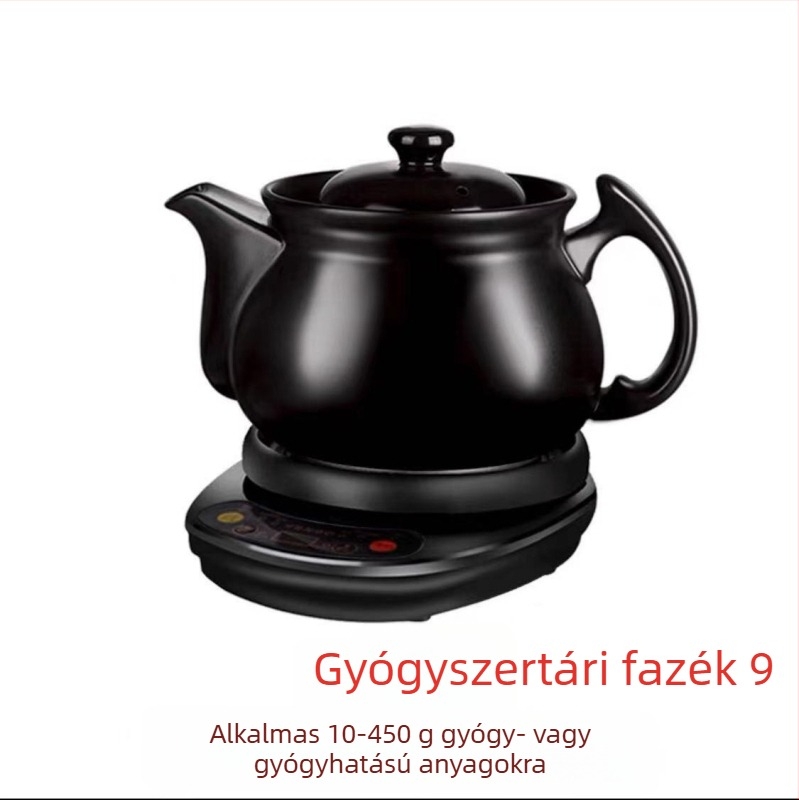 Kínai orvosi dekokciós kerámiás edény, 2-3 L, 220V, 500-1000W, modell SY-DZ03/SY-DZ05/SY-DZ11, digitális termosztát