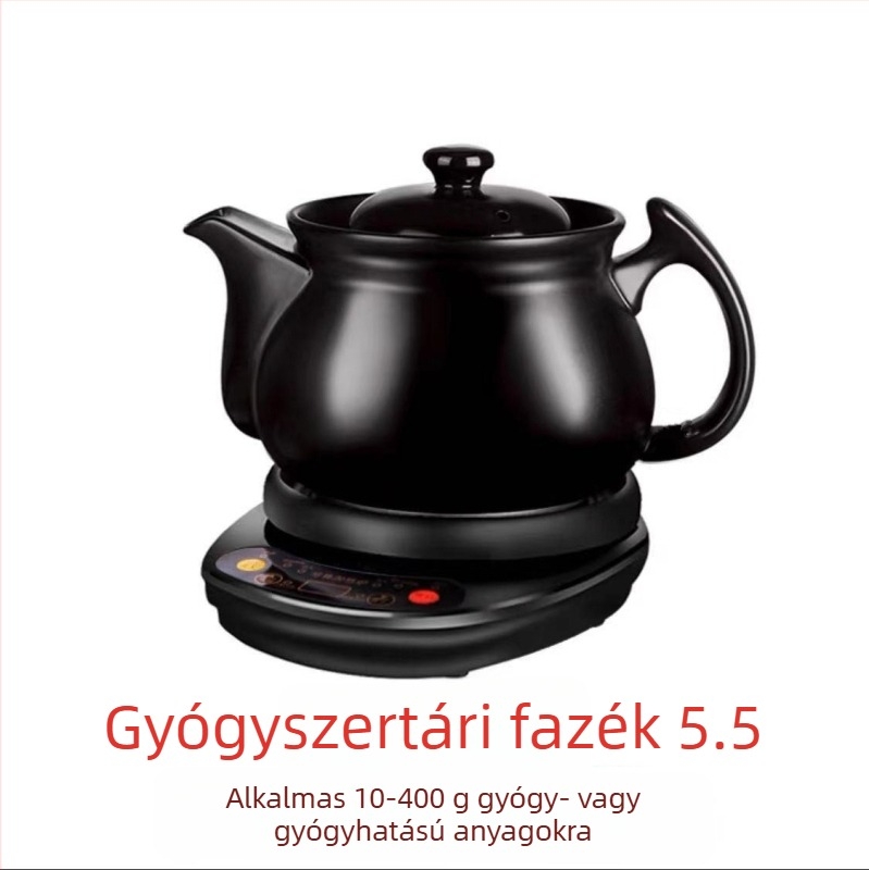 Kínai orvosi dekokciós kerámiás edény, 2-3 L, 220V, 500-1000W, modell SY-DZ03/SY-DZ05/SY-DZ11, digitális termosztát