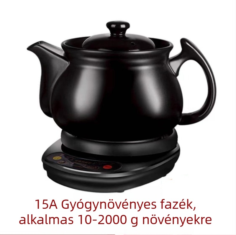 Kínai orvosi dekokciós kerámiás edény, 2-3 L, 220V, 500-1000W, modell SY-DZ03/SY-DZ05/SY-DZ11, digitális termosztát