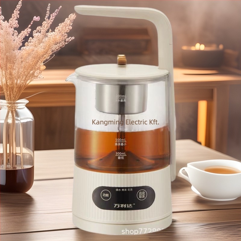 Teljesen automata teakeverő készülék boroszilikát üvegtesttel, kapacitás 1-1.5 L, 220 V, 500-1000 W, érintéses vezérlés és automatikus kikapcsolás