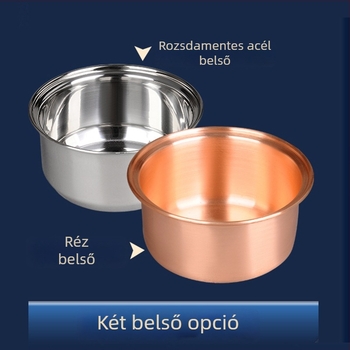 Egy személyes réz forró fazék cloisonné bevonattal és többszörös alsóval, 2,1–4 L kapacitás