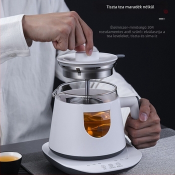Egészséges teáskanna - boroszilikát üvegből, 1 L-ig, 220 V, 500–1000 W, mikroprocesszoros vezérlés