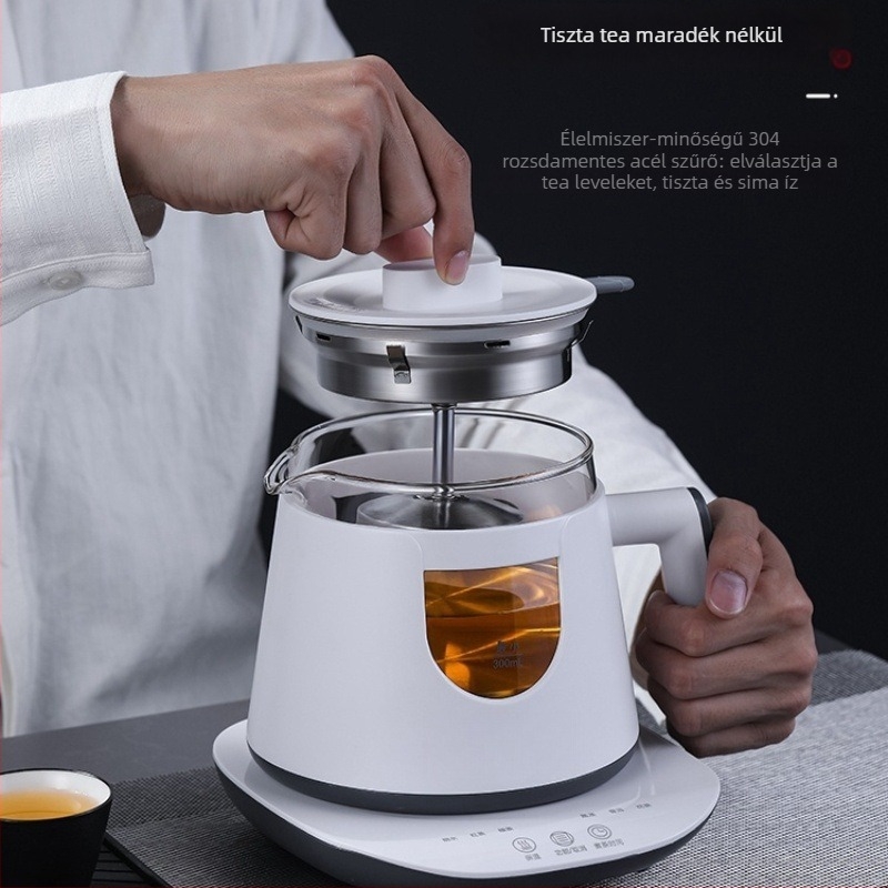 Egészséges teáskanna - boroszilikát üvegből, 1 L-ig, 220 V, 500–1000 W, mikroprocesszoros vezérlés