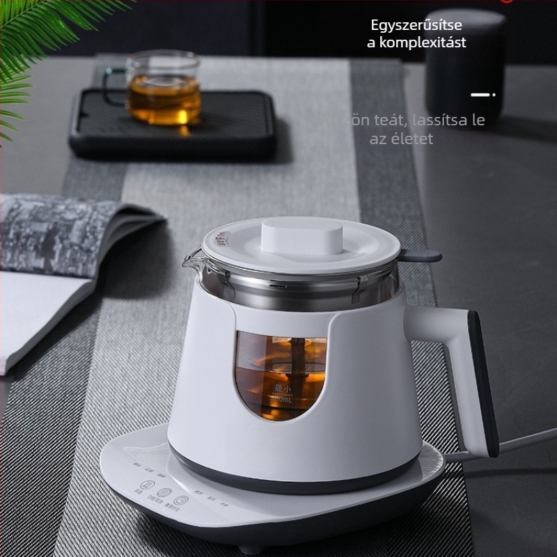 Egészséges teáskanna - boroszilikát üvegből, 1 L-ig, 220 V, 500–1000 W, mikroprocesszoros vezérlés