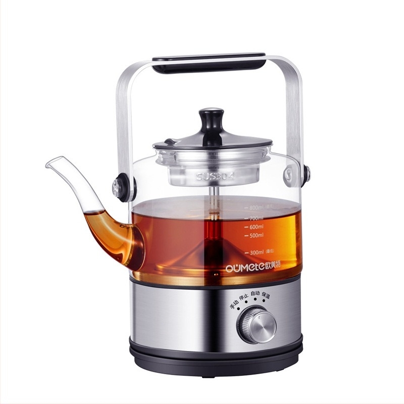 Tea készítő készülék – Modell OMT-PC0805, boroszilikát üveg test, kapacitás 2 L alatt, 600 W, 220 V