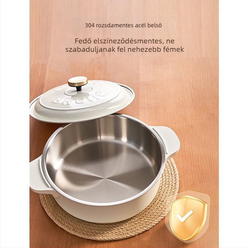 BRUNO Bxm101 3 L elektromos forró fazék belső rozsdamentes acél edény, mechanikus vezérlés, vázmelegítés, szigetelés