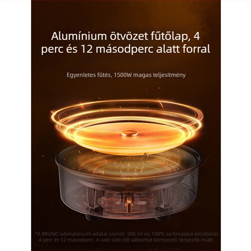 BRUNO Bxm101 3 L elektromos forró fazék belső rozsdamentes acél edény, mechanikus vezérlés, vázmelegítés, szigetelés