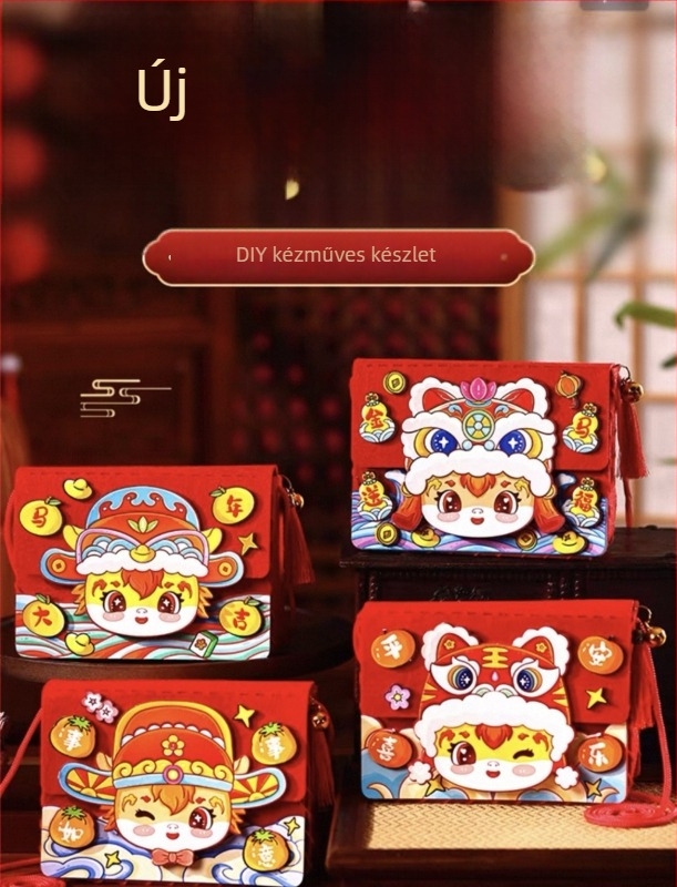 DIY keresztbody táska gyerekeknek — filc anyag, konstelláció/zodiákus minta, gyerekbarát rajzfilm stílus, alkalmas óvodának, 2024 tavasz