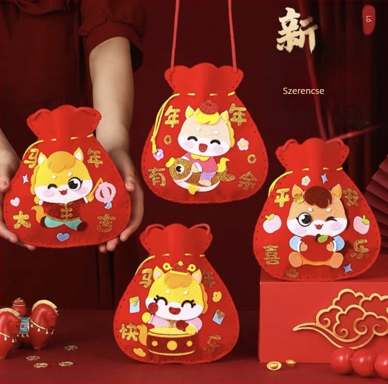 DIY keresztbody táska gyerekeknek — filc anyag, konstelláció/zodiákus minta, gyerekbarát rajzfilm stílus, alkalmas óvodának, 2024 tavasz