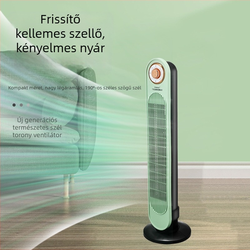 Lapát nélküli padlóra álló ventilátor otthoni használatra, levegőáramlás, természetes szél, 3 fokozat, 220V, 45W, alkalmas 31–40 m²-re