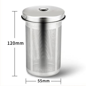 Egészséges teáskanna szűrőhálóval, 304-es rozsdamentes acéltest, belső üveg, kapacitás 1,5–2 L, teljesítmény 500–1000 W