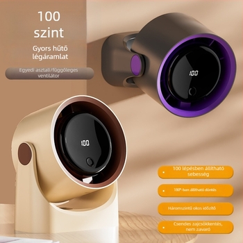 XJ09 bladeless asztali ventilátor – szénkefe nélküli motor, egyenáramú táplálás, többszintű beállítás, alvó mód