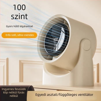 XJ09 bladeless asztali ventilátor – szénkefe nélküli motor, egyenáramú táplálás, többszintű beállítás, alvó mód