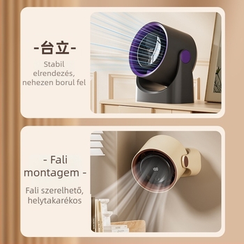 XJ09 bladeless asztali ventilátor – szénkefe nélküli motor, egyenáramú táplálás, többszintű beállítás, alvó mód