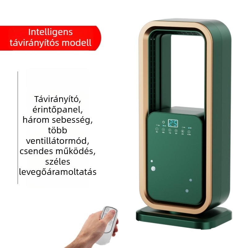 New Fly penge nélküli állóventilátor távirányítóval, 60W, 220V, természetes szél, 3 sebesség, oszcilláló fej