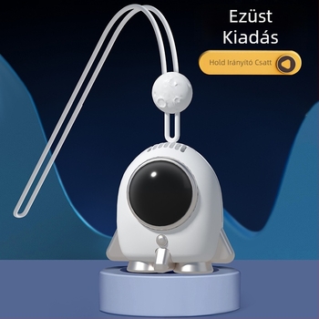 Nyakba akasztható penge nélküli ventilátor, USB tápegység, beépített 300–500 mAh akkumulátor, 2 sebesség, zaj 36 dB