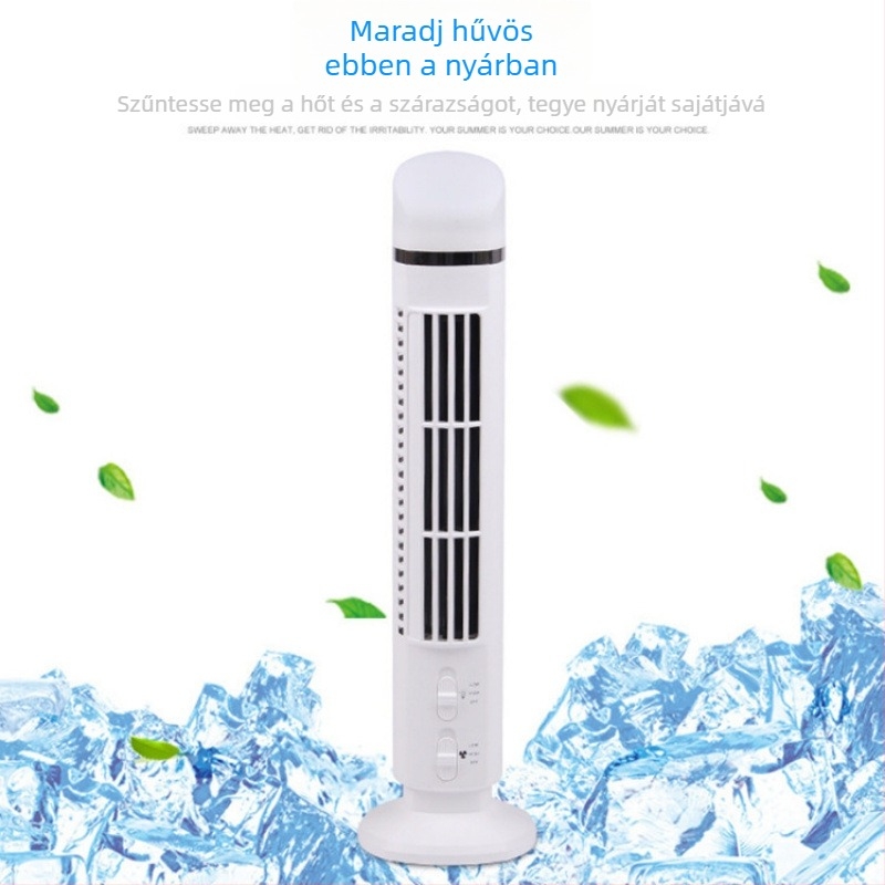 USB-tápellátású lapát nélküli asztali ventilátor LED szemvédő lámpával, természetes szél, 2 fokozat