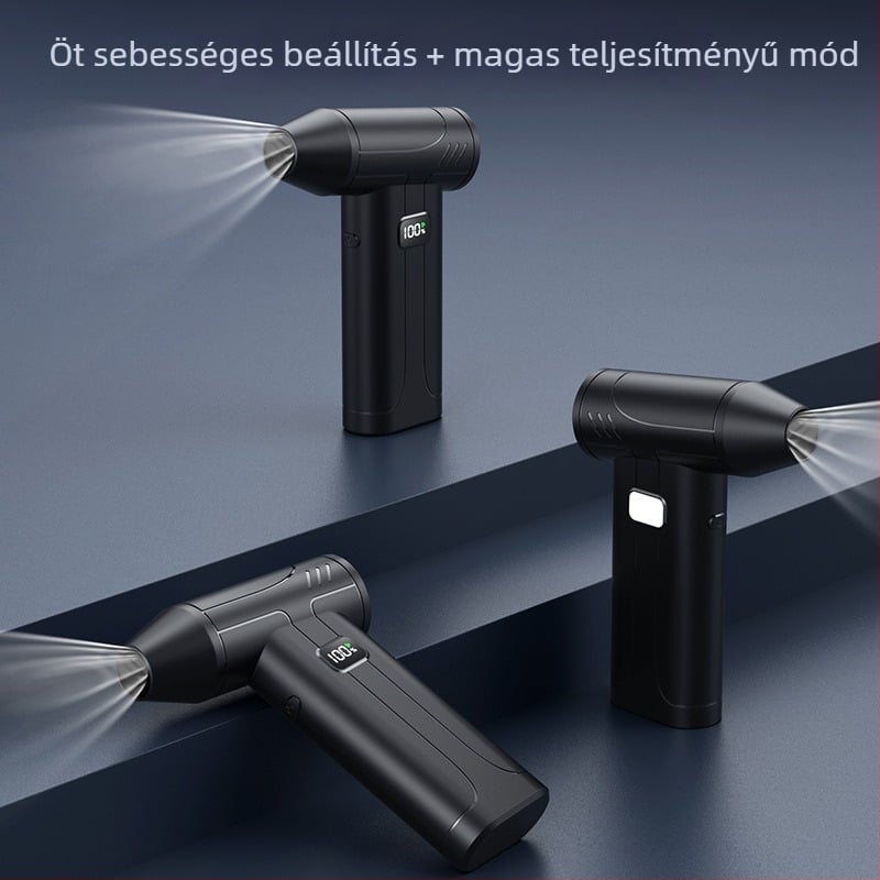 X9 USB ventilátor beépített akkumulátorral, turbo légáram, 5 sebesség, 2000–4000 mAh, üzemidő 1–3 óra, zaj 60–70 dB