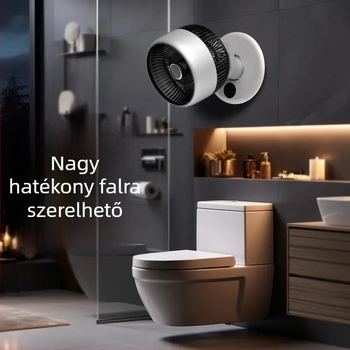 Asztali és falra szerelhető keringető ventilátor beépített akkumulátorral (2000–4000 mAh), USB-s ventillátor 3 lapáttal, 5 sebesség, csendes (<36 dB)