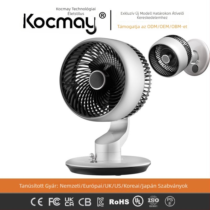 Asztali és falra szerelhető keringető ventilátor beépített akkumulátorral (2000–4000 mAh), USB-s ventillátor 3 lapáttal, 5 sebesség, csendes (<36 dB)
